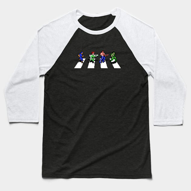 8-bit Road - Military Baseball T-Shirt by CCDesign